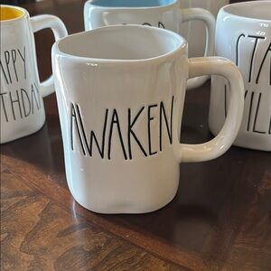 Rae Dunn White Ceramic Mug - Awaken